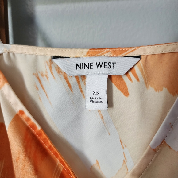 Nine West Orange and Cream Patterned Camisole - Picture 4 of 4